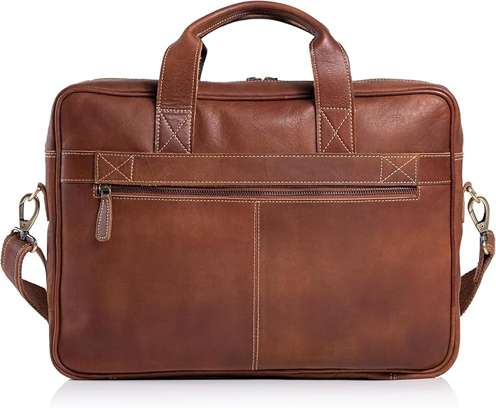 16 Inch Leather briefcases Laptop Messenger Bags for Men and Women Best Office Satchel Bag