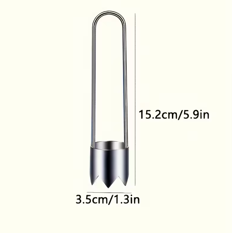 Stainless Steel Fruit and Vegetable Core Remover, Red Bell Pepper Seed Remover, Universal Kitchen Gadget for Apples, Pears, Tomatoes, Peppers, etc. - Durable and Easy to Use, Suitable for 11 Festivals