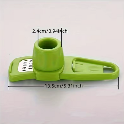 Green 1pc Mini Garlic Grinder Creative Garlic Press Kitchen Garlic Mash Manual Garlic Mashing Kitchen Gadgets Outdoor BBQ Small Tool