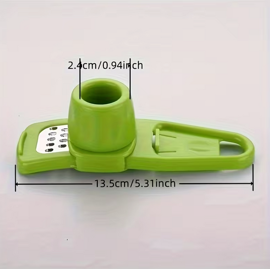 Green 1pc Mini Garlic Grinder Creative Garlic Press Kitchen Garlic Mash Manual Garlic Mashing Kitchen Gadgets Outdoor BBQ Small Tool